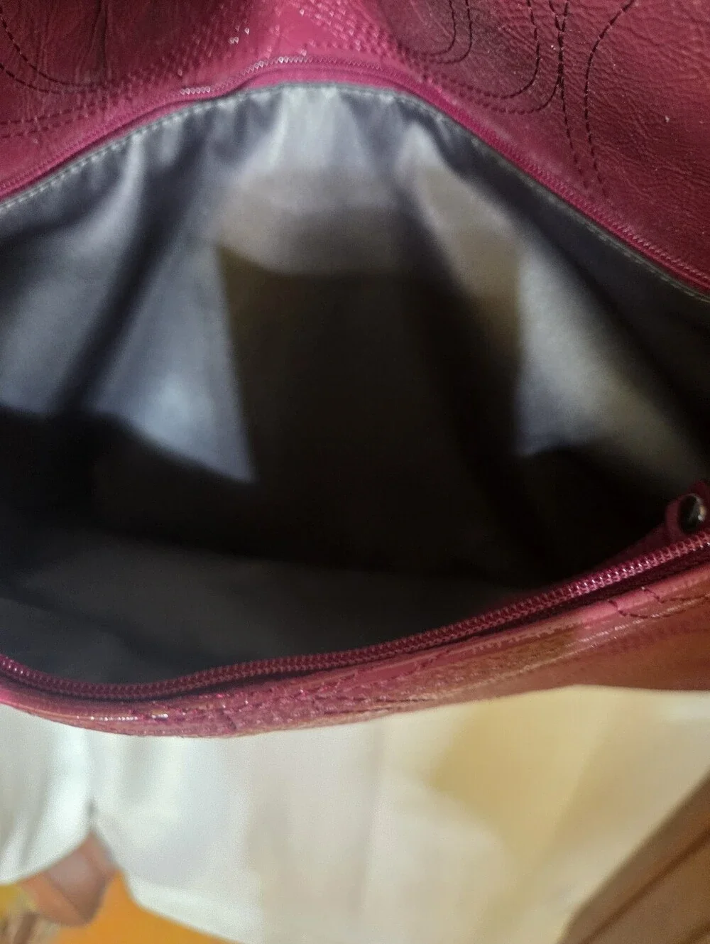 Coach F17940 Signature Fuchsia Baby Diaper Bag Tote Patent Leather